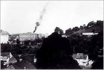 View of Hadamar with chimney